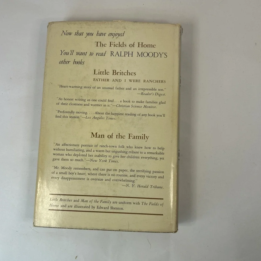 The Fields of Home by Ralph Moody (HC/1953) First Edition Read